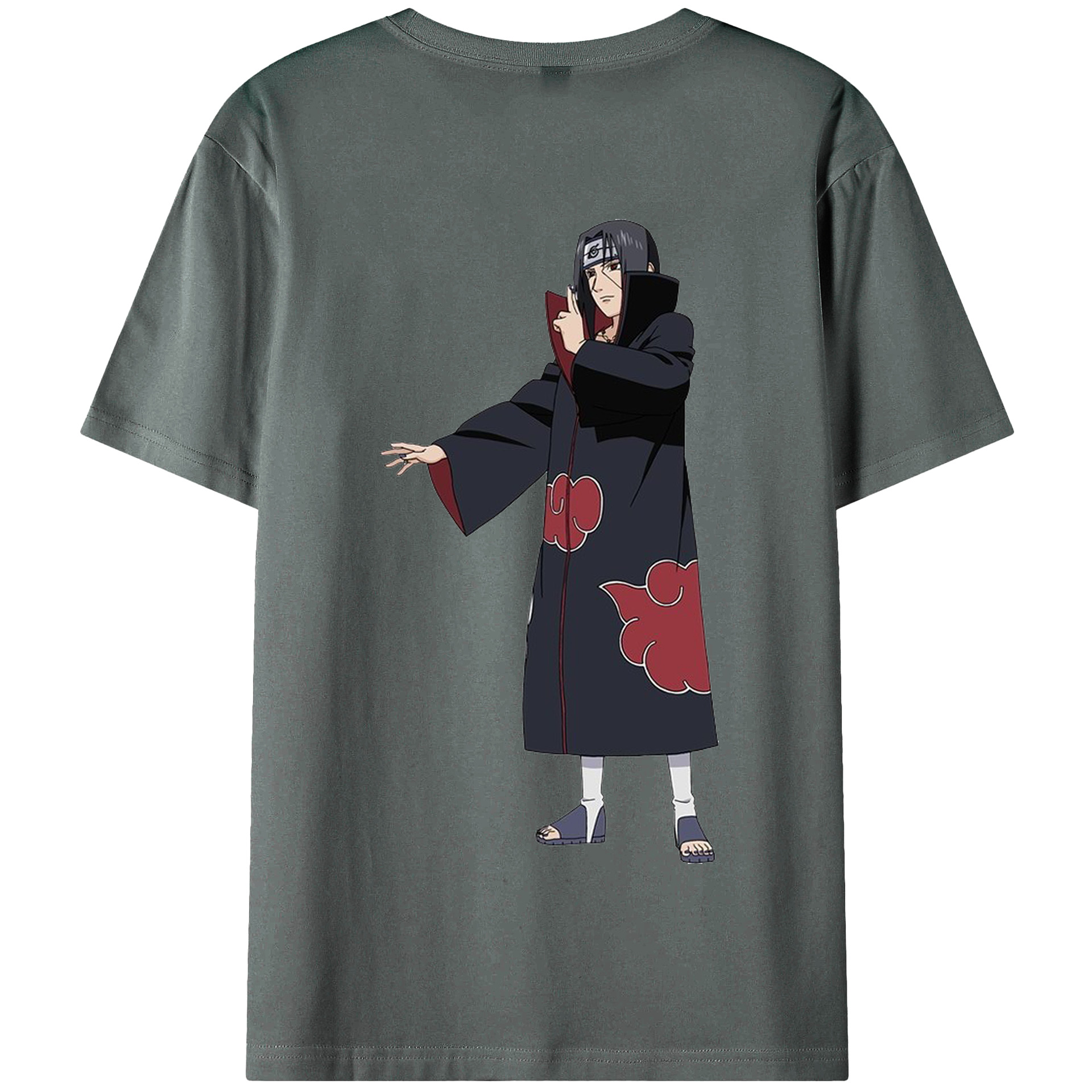 （画像用） NARUTO -ナルト- うちは イタチ Uchiha Itachi 綿100％半袖Tシャツ（背面プリント）